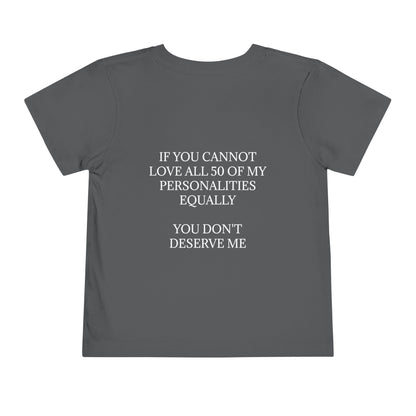 50 Personalities Toddler Unisex Short Sleeve Crewneck Tee
