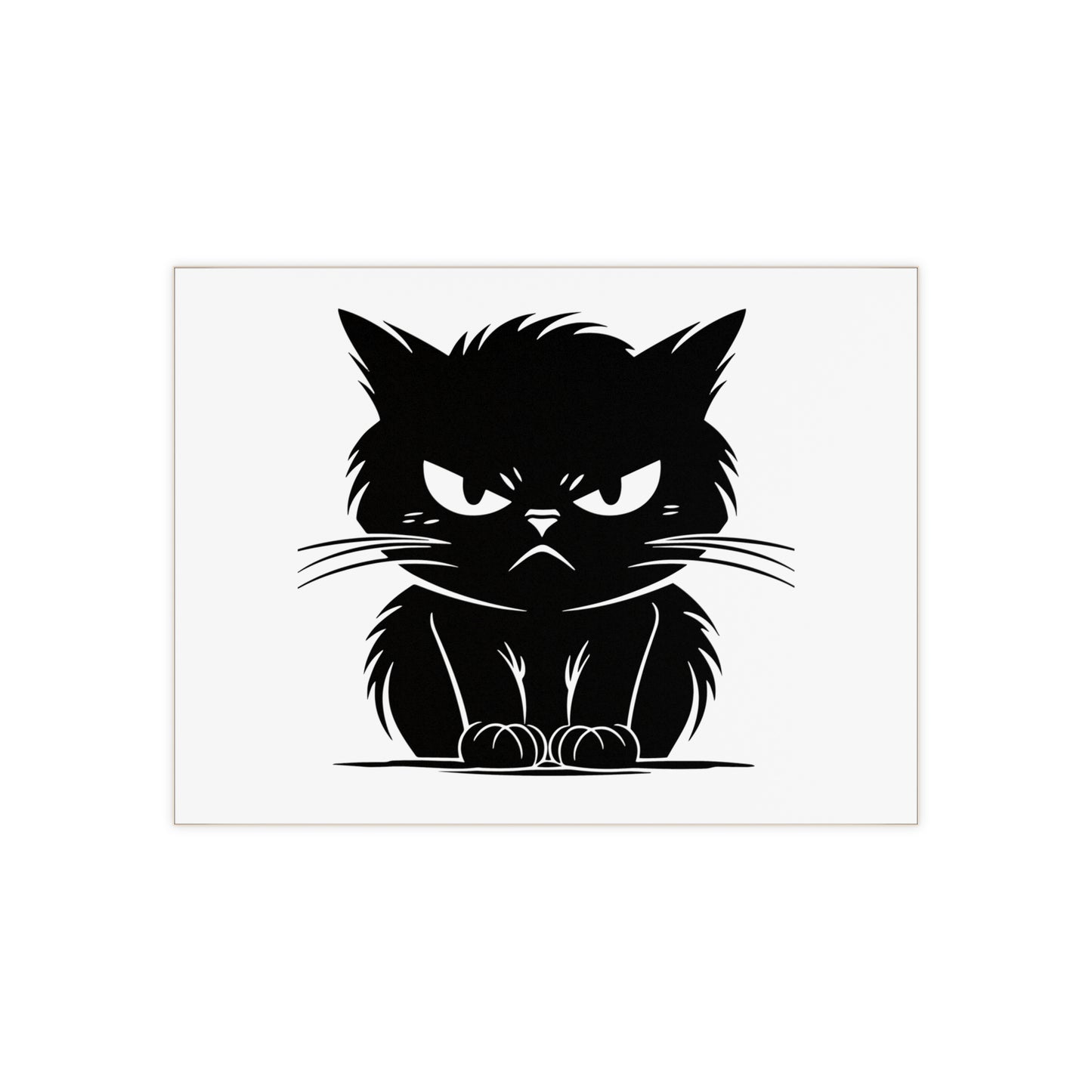 Angry Cat Ceramic Photo Tile