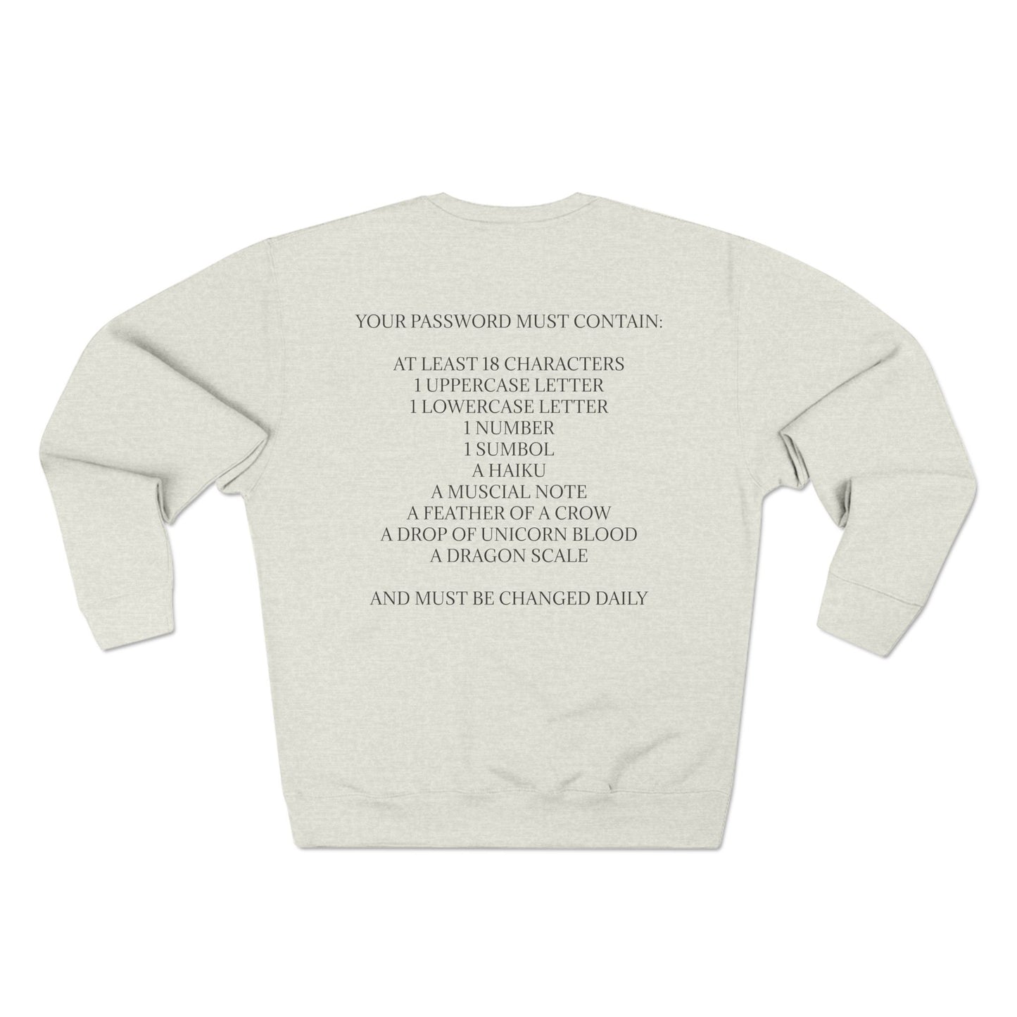 Password Unisex Crewneck Sweatshirt
