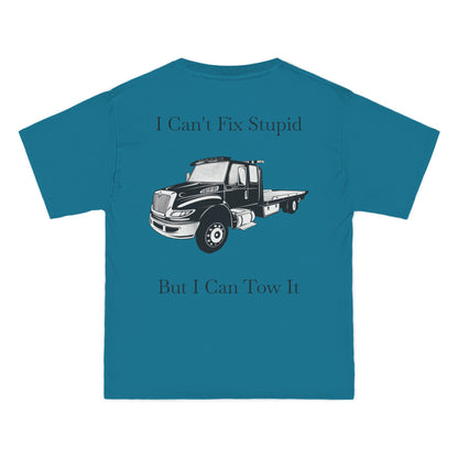 I Can't Fix Stupid Flatbed Men's Short-Sleeve Crewneck Tee