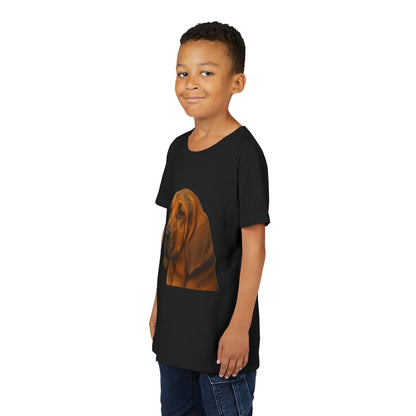 Bloodhound Head Youth Unisex Short Sleeve Crewneck Tee