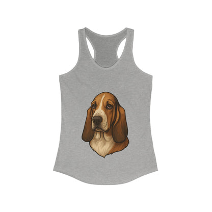 Basset Hound Head Women's Racerback Tank