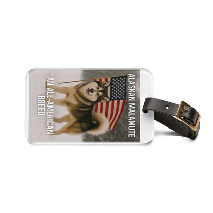 All-American Breed  Leather Strap Luggage Tag