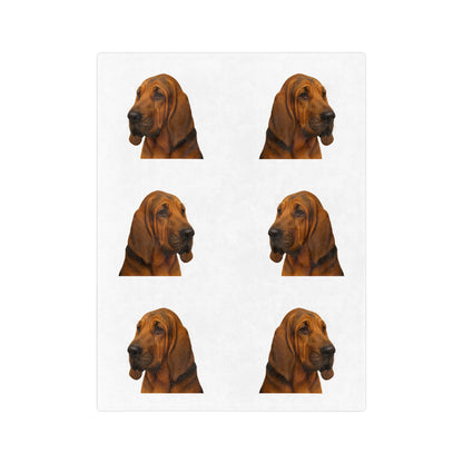 Bloodhound Head Velveteen Microfiber Blanket