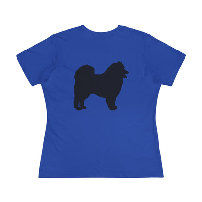 Samoyed Silhouette Women's Short Sleeve Crewneck Tee