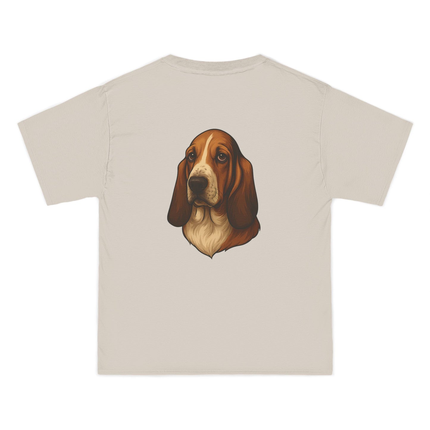 Basset Hound Head Men's Short-Sleeve Crewneck Tee