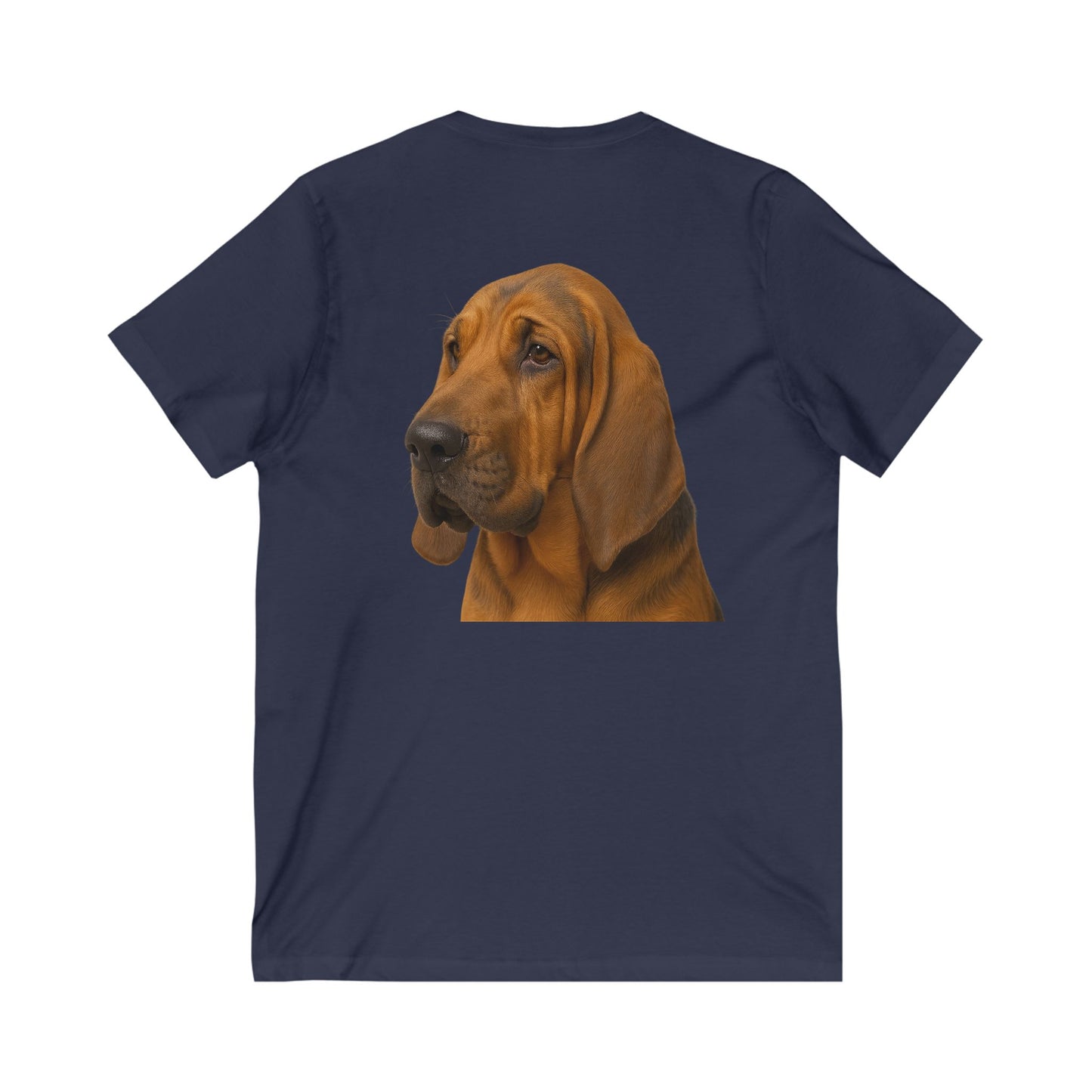 Bloodhound Head Unisex Short Sleeve V-Neck Tee