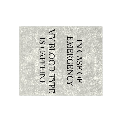 Blood Type Crushed Velvet Blanket