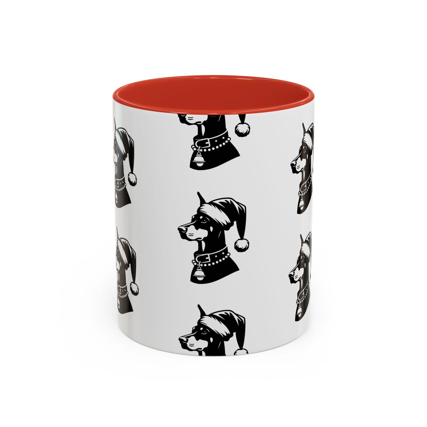 Santa Paws Doberman 2-Tone Coffee Mug