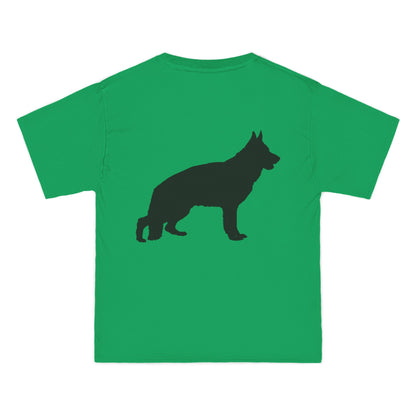 German Shepherd Silhouette Men's Short-Sleeve Crewneck Tee