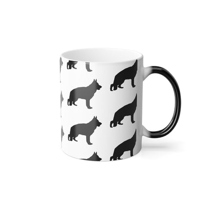 German Shepherd Silhouette Color Changing Mug