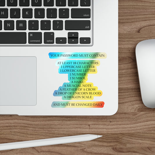 Password Holographic Sticker