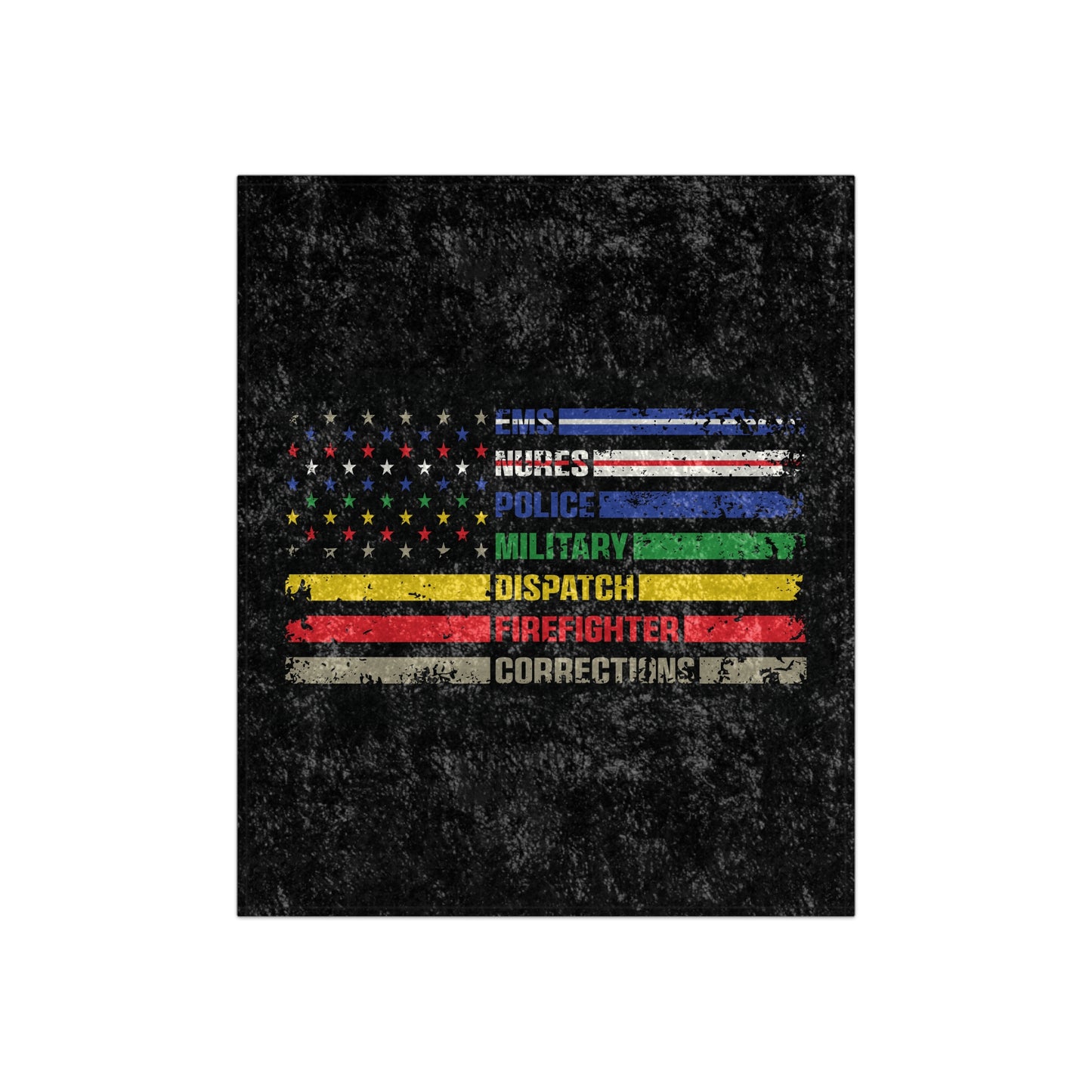 First Responder Crushed Velvet Blanket