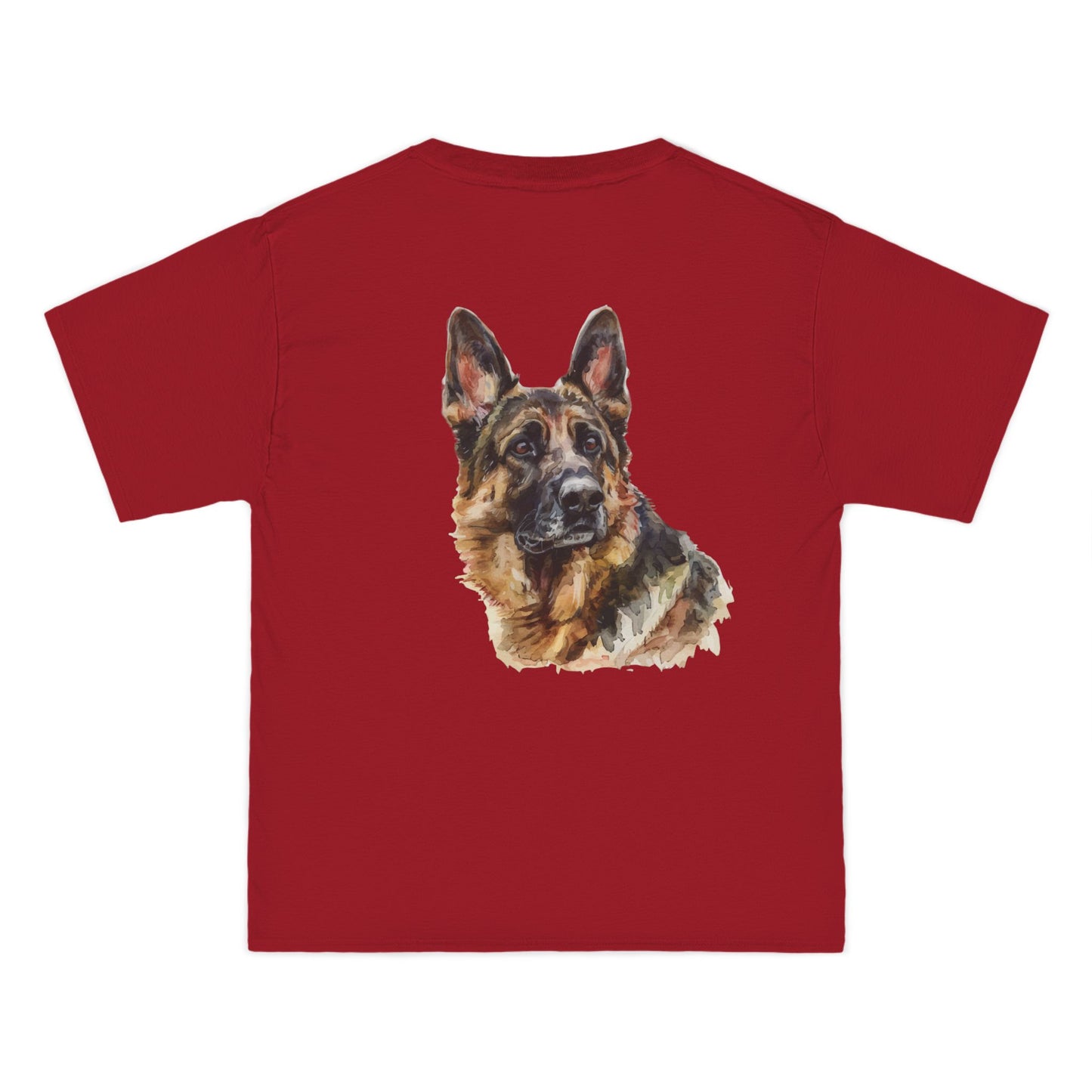 German Shepherd Head Men's Short-Sleeve Crewneck Tee