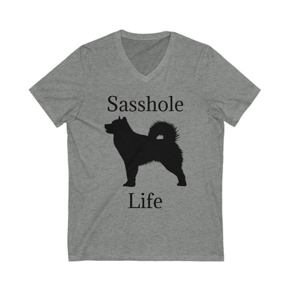 Sasshole Life Unisex Short Sleeve V-Neck Tee