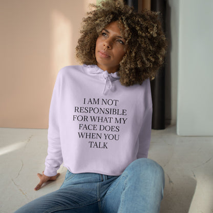 When You Talk Women's Crop Hoodie