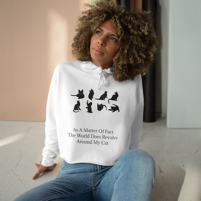 Matter Of Fact Cat Women's Crop Hoodie