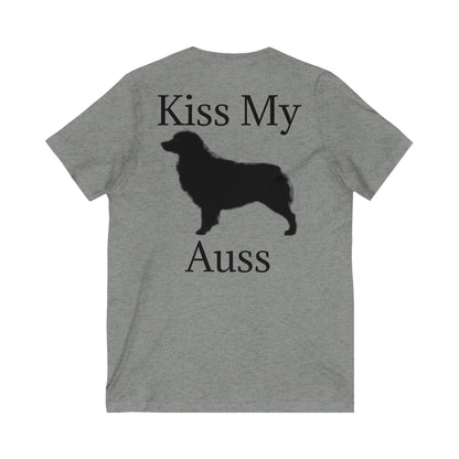 Kiss My Auss Unisex Short Sleeve V-Neck Tee