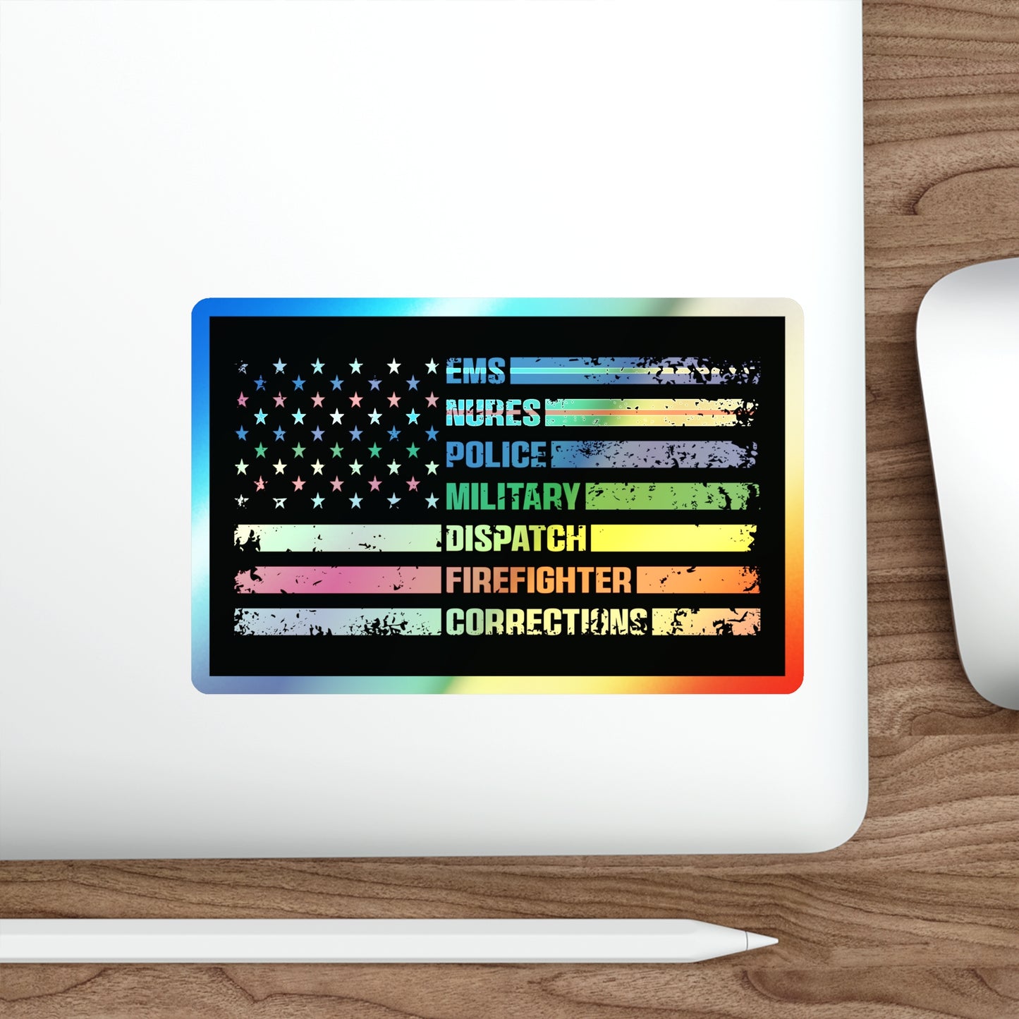 First Responder Holographic Sticker