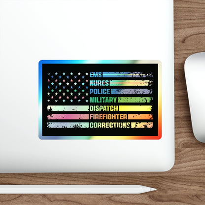 First Responder Holographic Sticker
