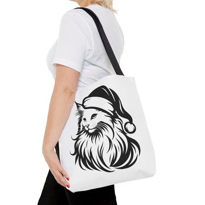 Santa Paws Cat Tote Bag