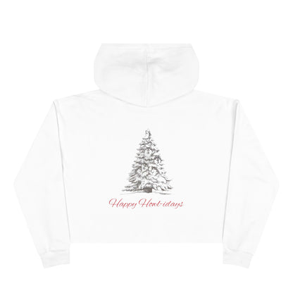 Happy Howl-idays Women's Crop Hoodie