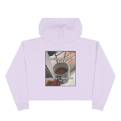 National Coffee Day Women's Crop Hoodie