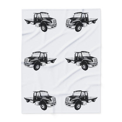 Flatbed Tow Truck Arctic Fleece Blanket