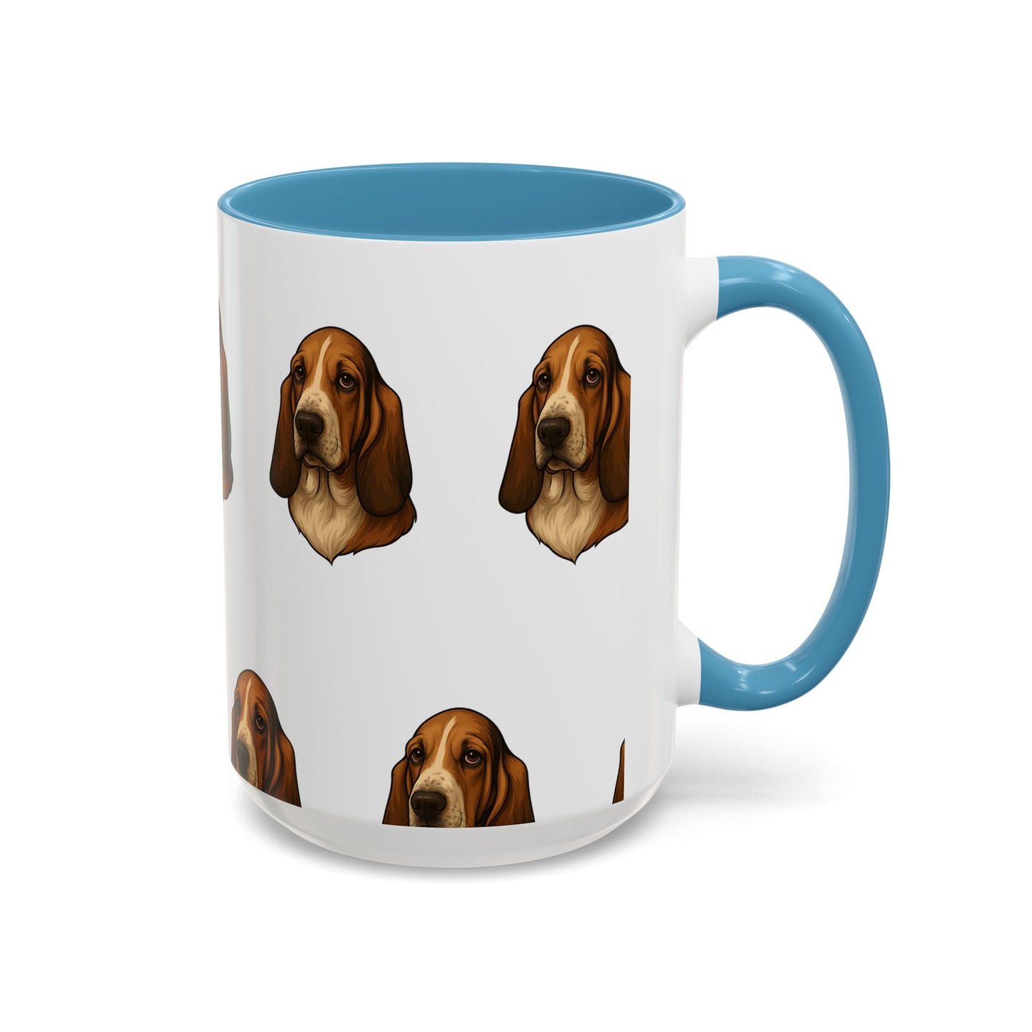 Basset Hound Head 2-Tone Coffee Mug