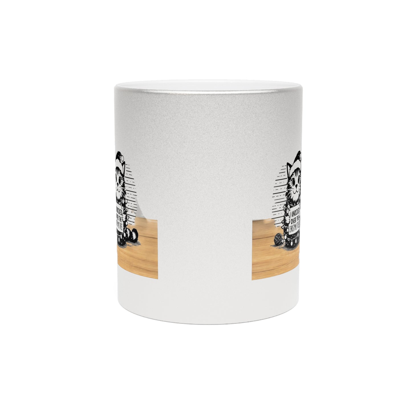 Naughty Cat Metallic Coffee Mug