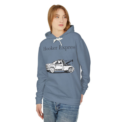 H**ker Express Wheel Lift Tow Truck Unisex Lightweight Hoodie