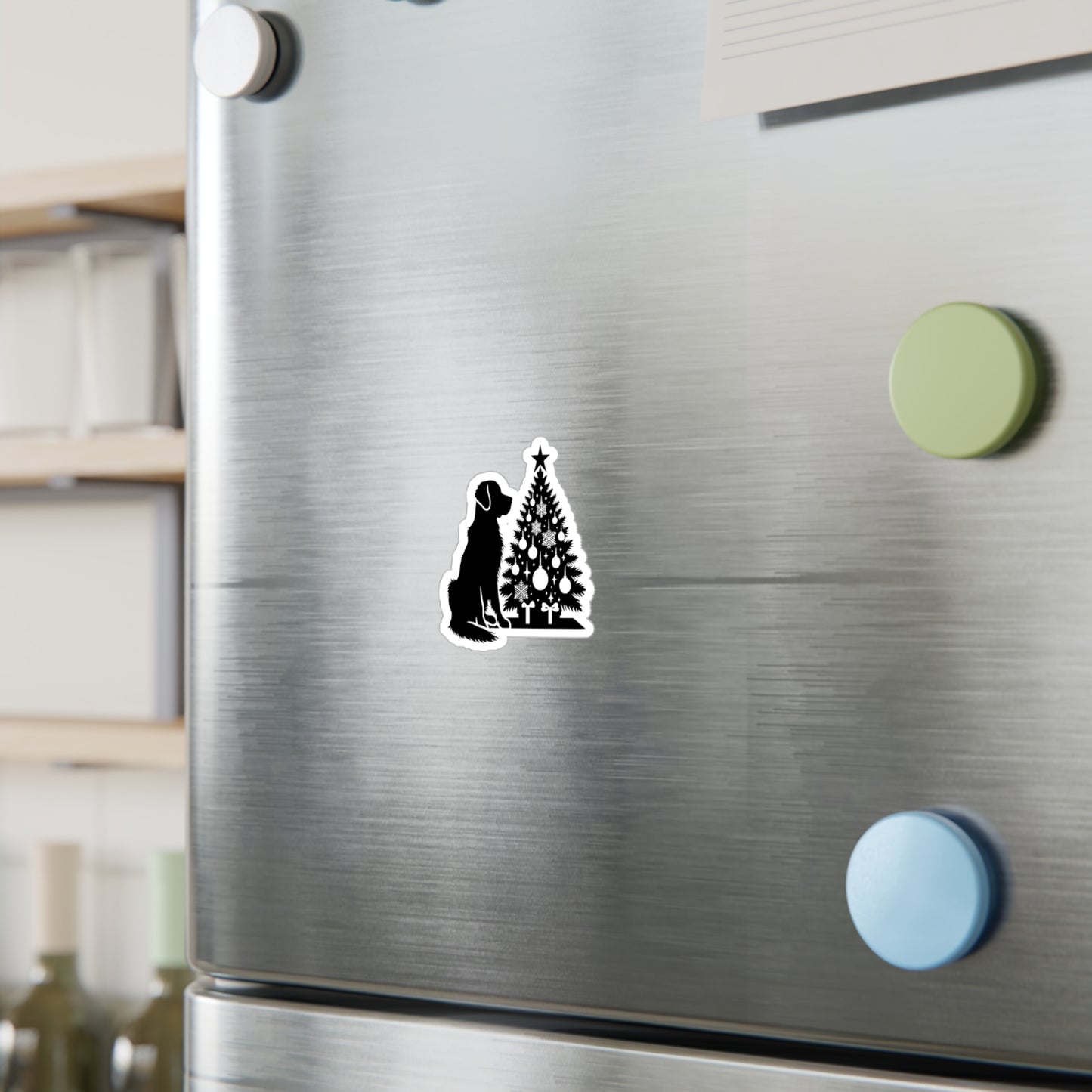 Golden Christmas Tree Vinyl Decal