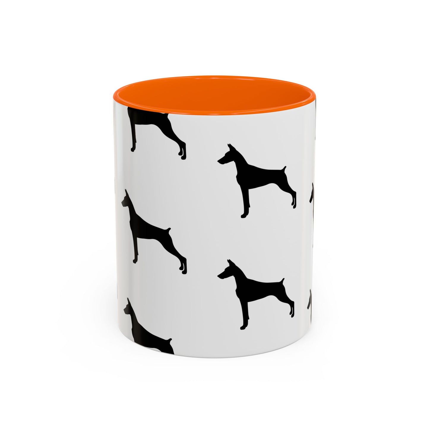 Doberman Silhouette 2-Tone Coffee Mug