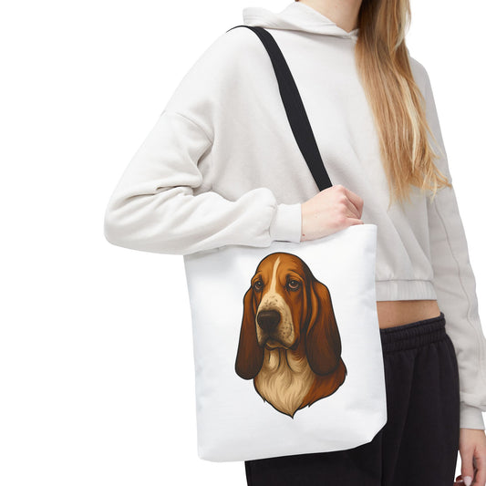 Basset Hound Head Tote Bag