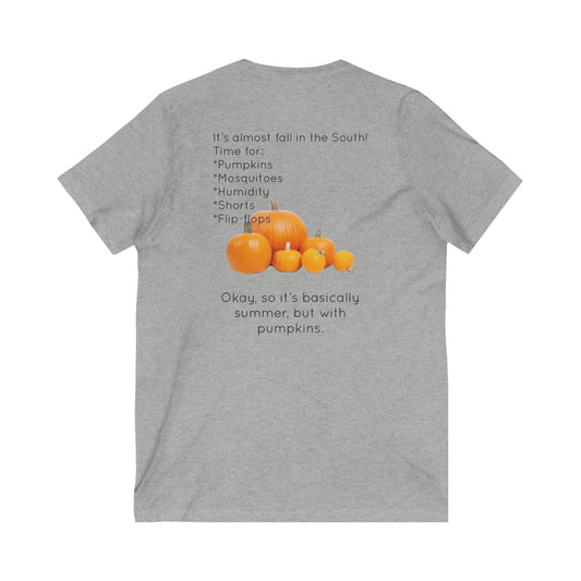 Fall In The South Unisex Short Sleeve V-Neck Tee