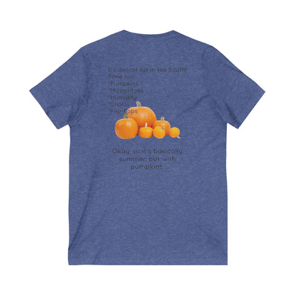 Fall In The South Unisex Short Sleeve V-Neck Tee