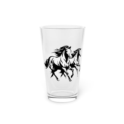 Horsin' Around Drinking Glass
