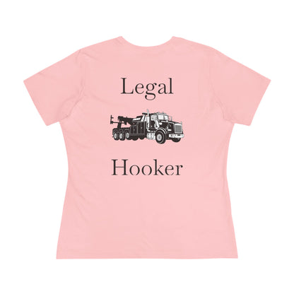 Legal H**ker Heavy Tow Truck Women's Short Sleeve Crewneck Tee