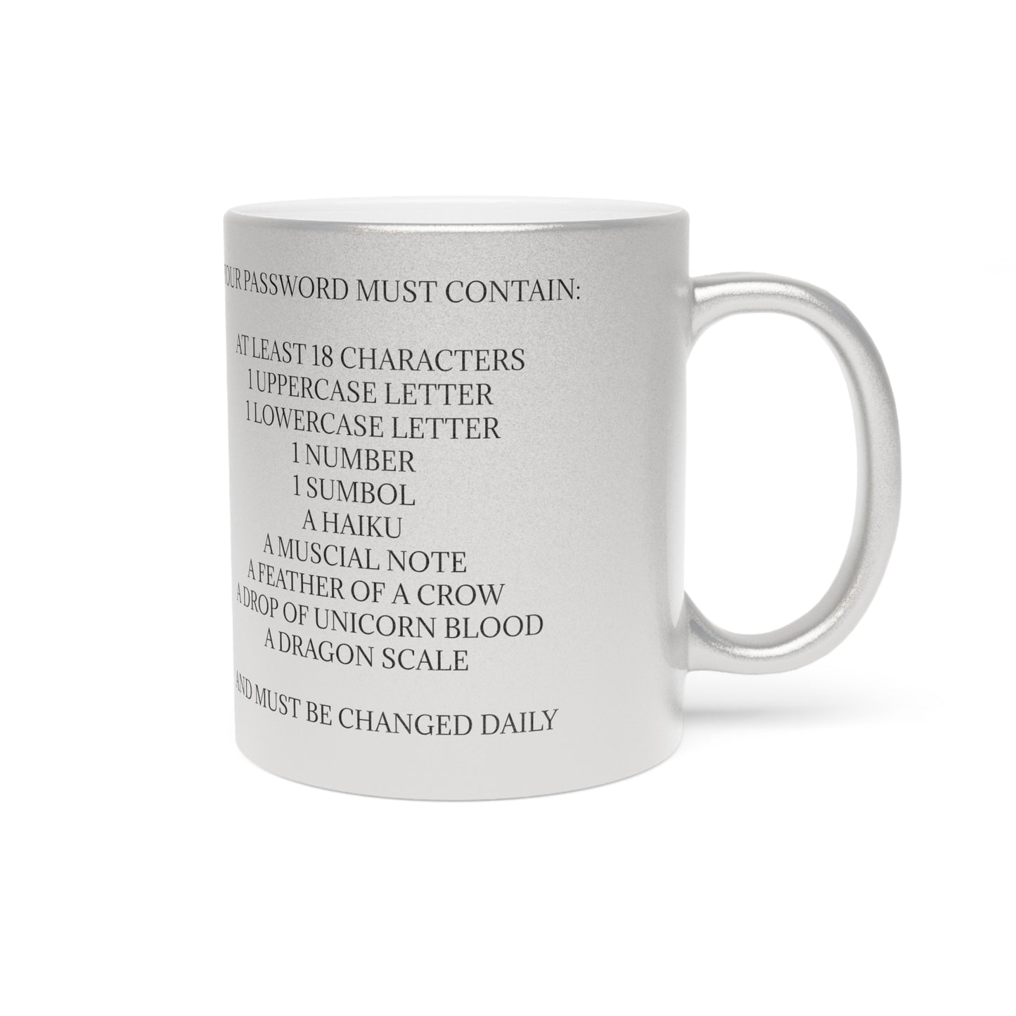 Password Metallic Coffee Mug