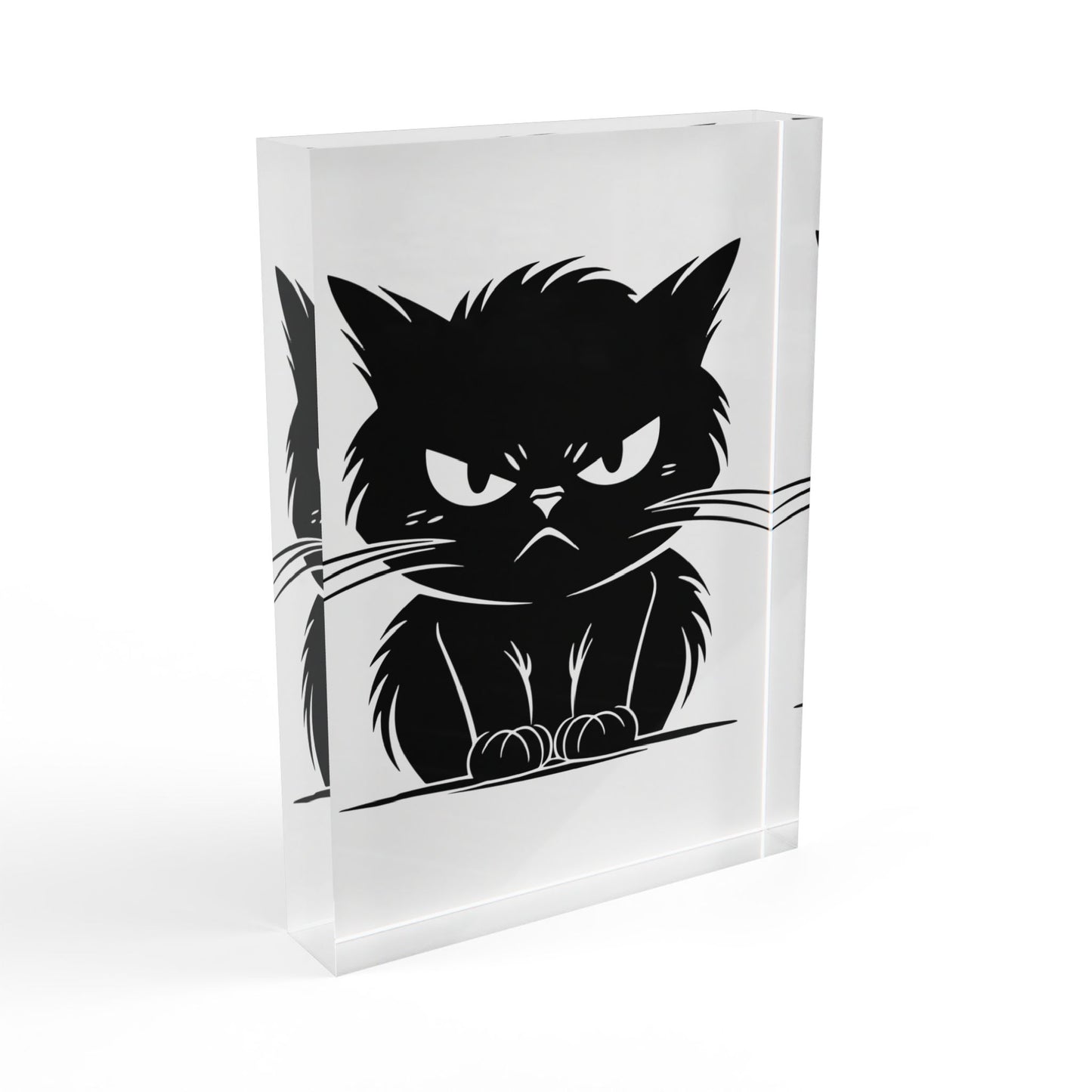 Angry Cat Acrylic Photo Block