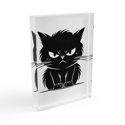Angry Cat Acrylic Photo Block