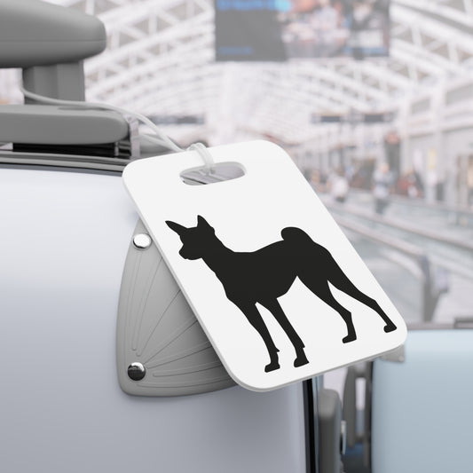 Basenji Silhouette Luggage Tag