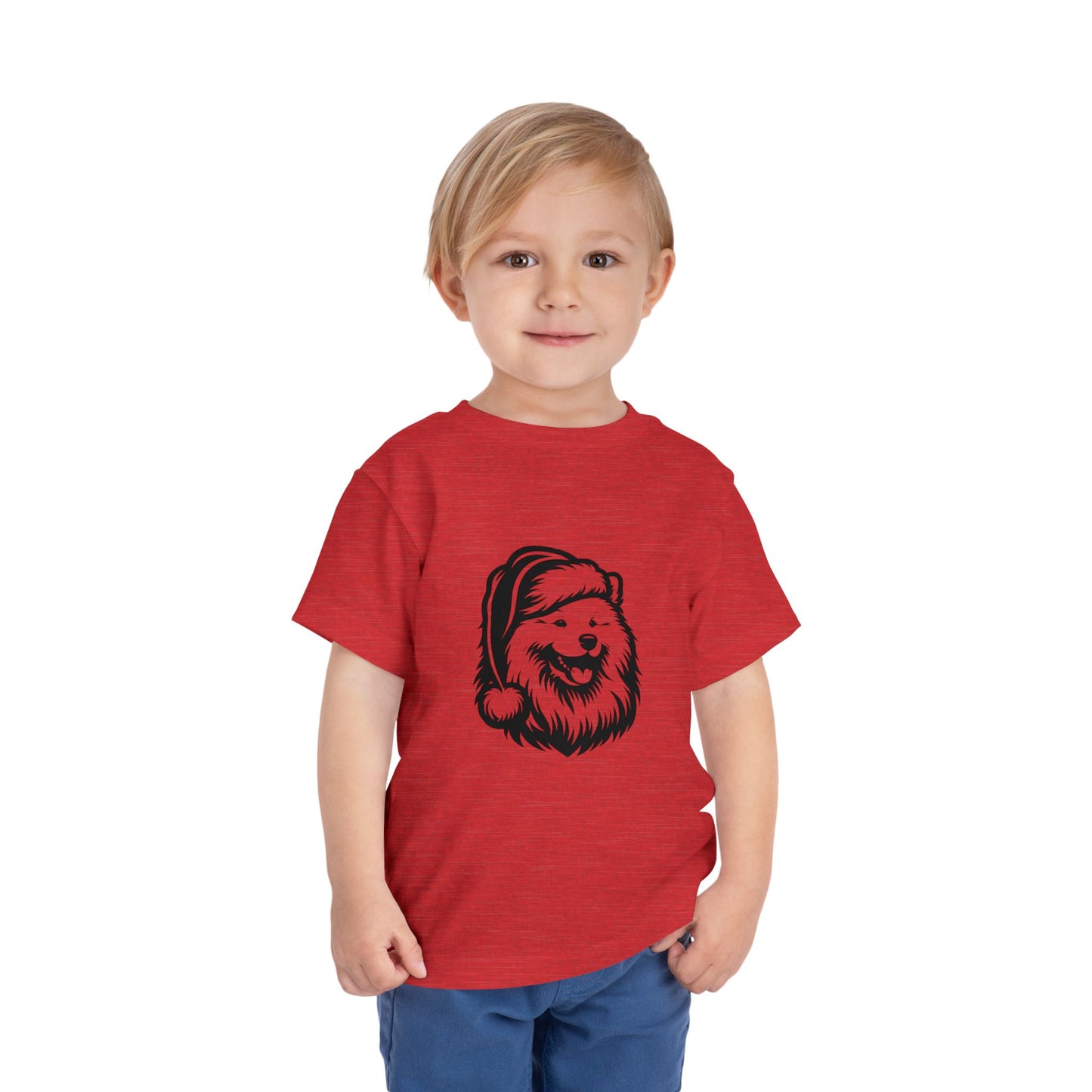 Santa Paws Samoyed Toddler Unisex Short Sleeve Crewneck Tee