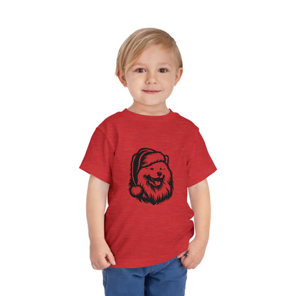 Santa Paws Samoyed Toddler Unisex Short Sleeve Crewneck Tee