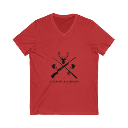 Hunting/Fishing Unisex Short Sleeve V-Neck Tee
