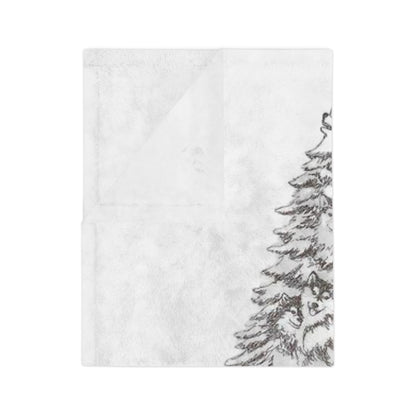 Happy Howl-idays Velveteen Microfiber Blanket