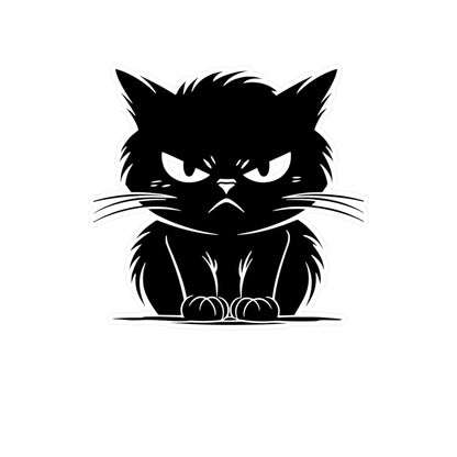 Angry Cat Vinyl Decal