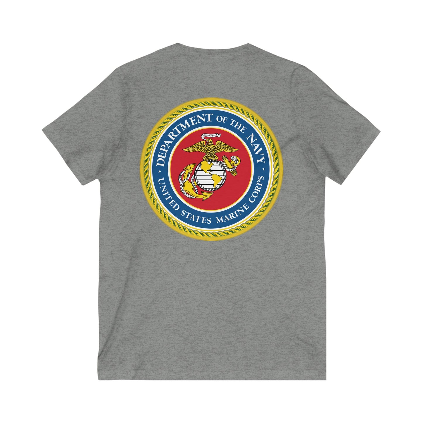 US Marine Corps Unisex Short Sleeve V-Neck Tee
