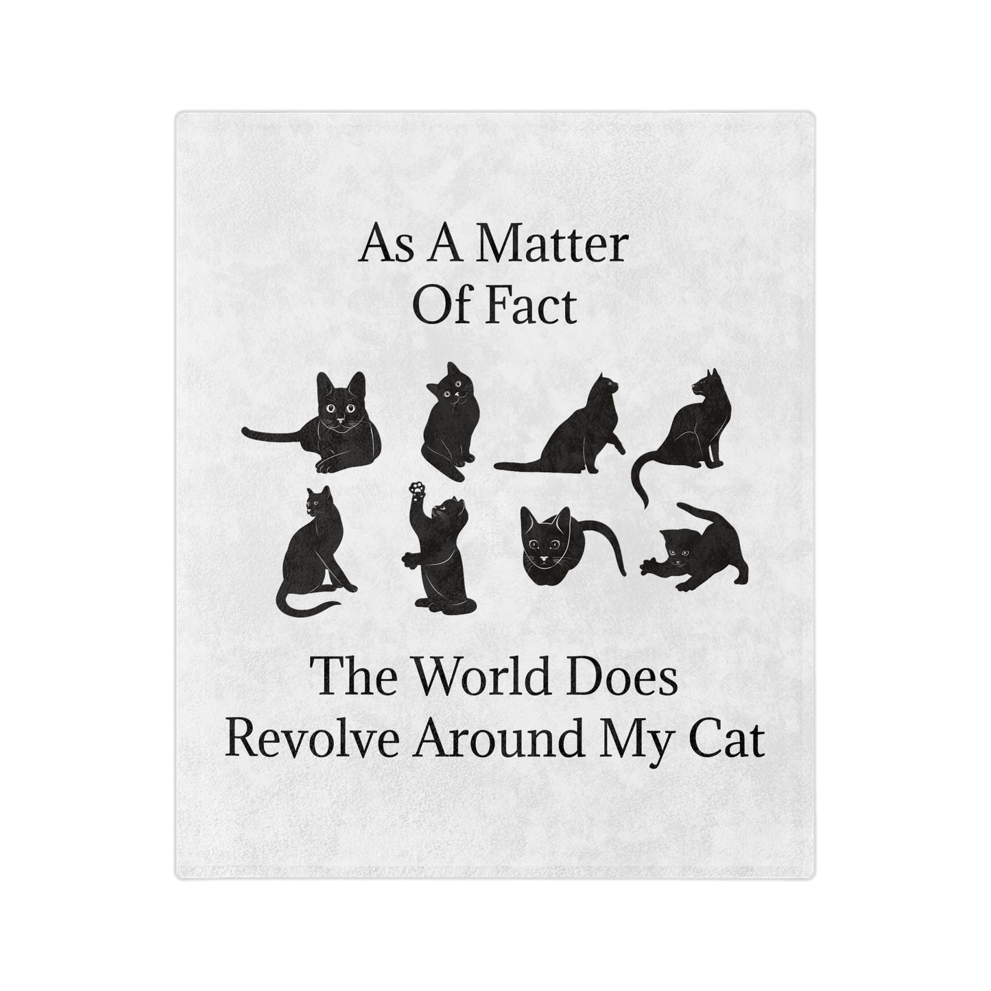 Matter Of Fact Cat Velveteen Microfiber Blanket