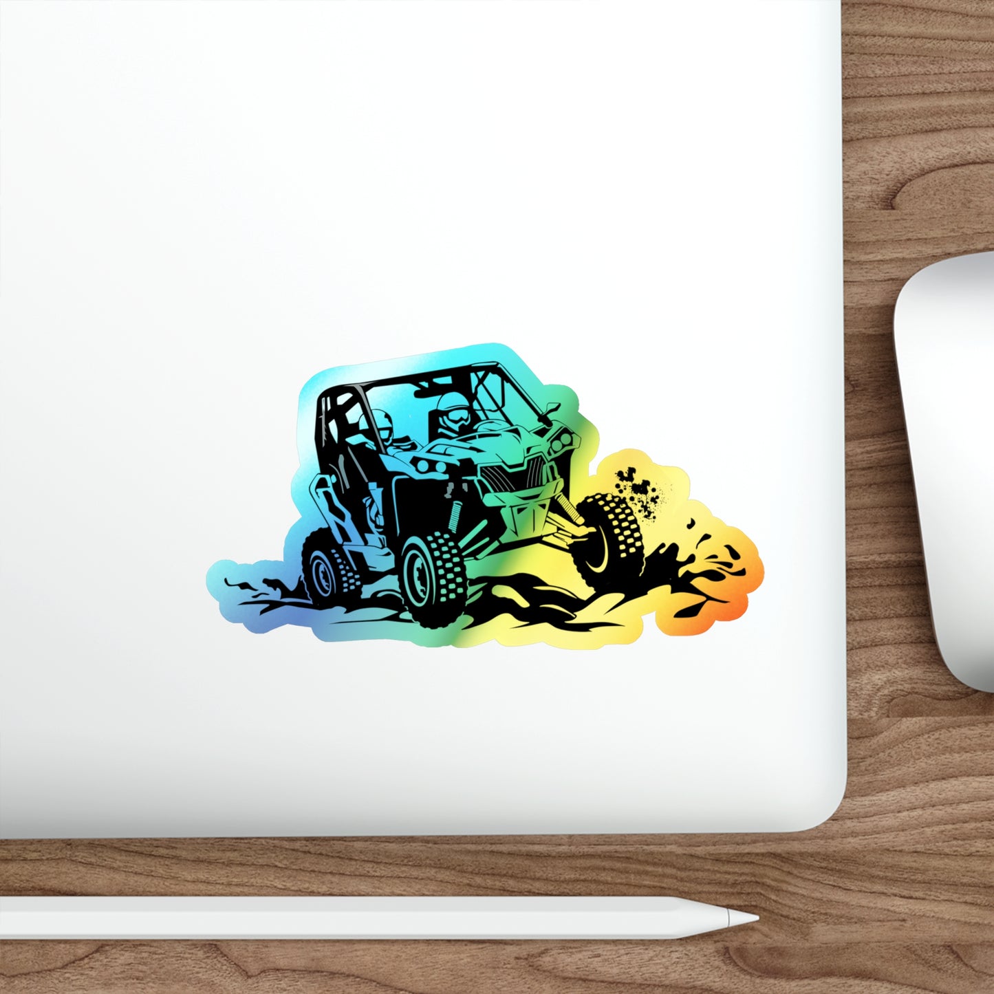 Slingin' Mud Side By Side Holographic Sticker